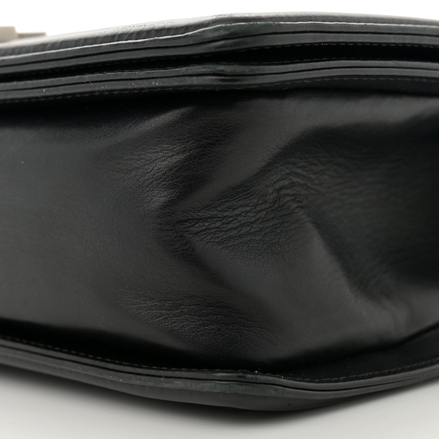 Snakeskin Medium Boy Flap Black