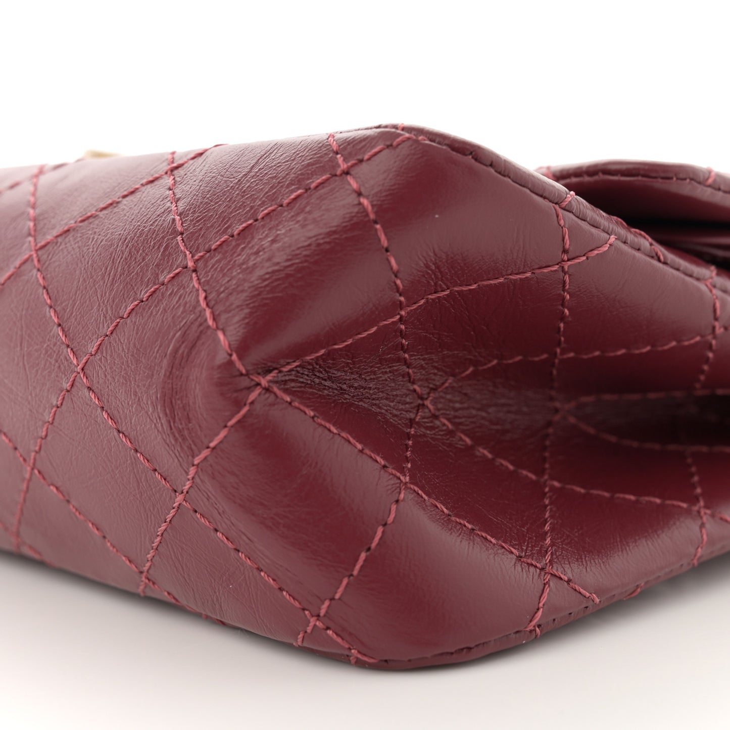 Aged Calfskin Quilted 2.55 Reissue 225 Flap Burgundy