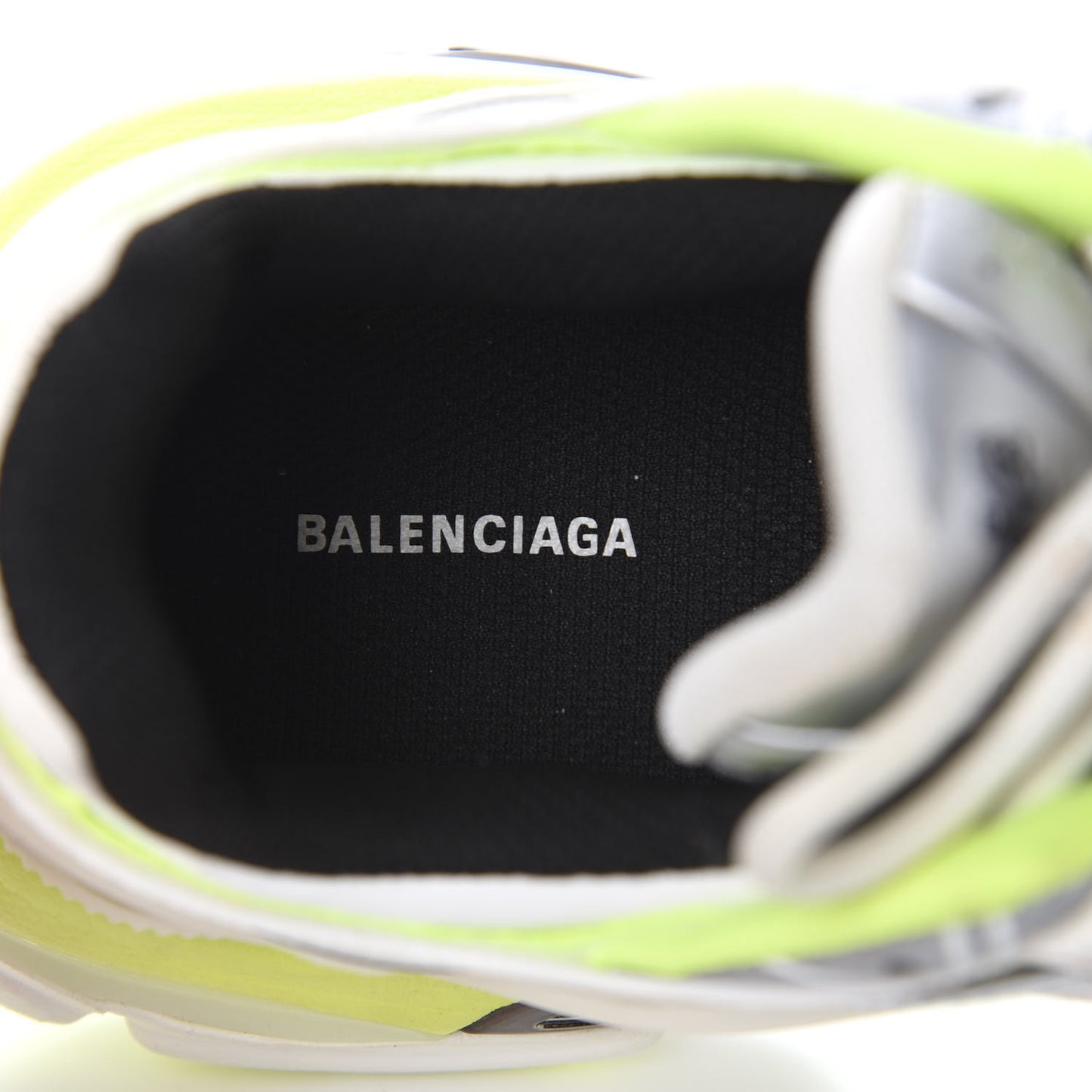 Rubber Mesh Bi-Color Womens Track.2 Open Sneakers 37 White Fluo Yellow
