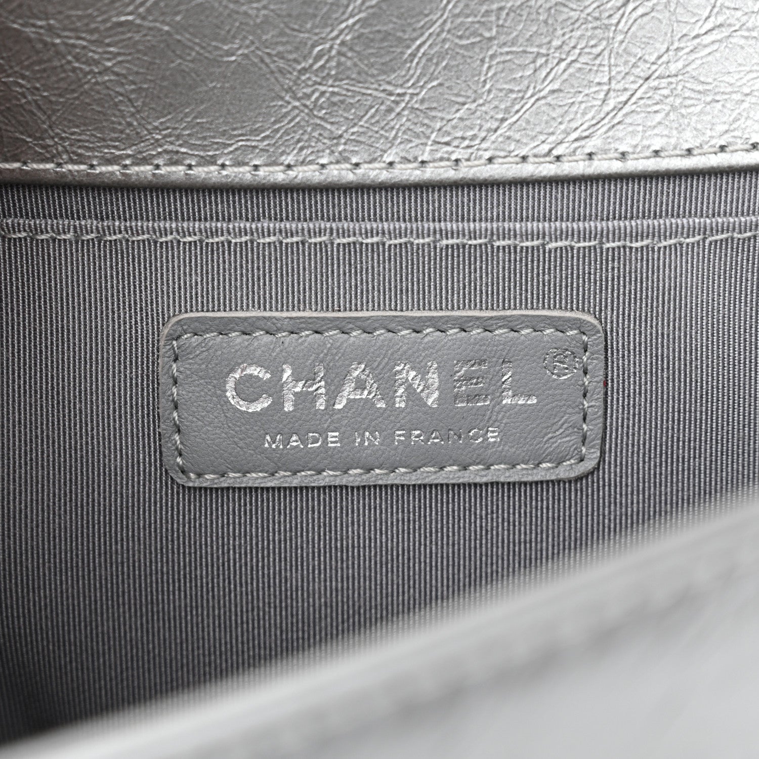 Chanel Metallic Aged Calfskin Quilted Medium Top Handle Boy Flap Silver 6 of 11