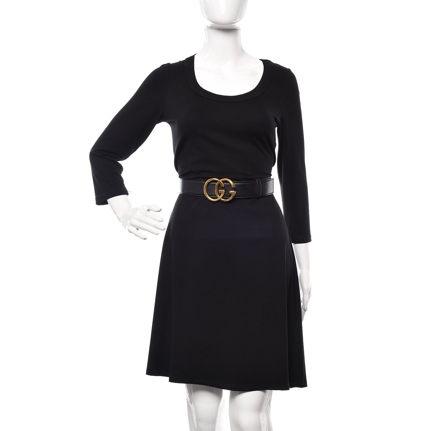 Grained Calfskin Double G 40mm Belt 85 34 Black