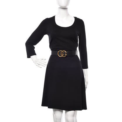Gucci Grained Calfskin Double G 40mm Belt 85 34 Black 2 of 6