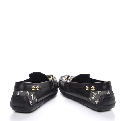 Louis Vuitton Calfskin Mini Lin Loafers 37 Black 6 of 11