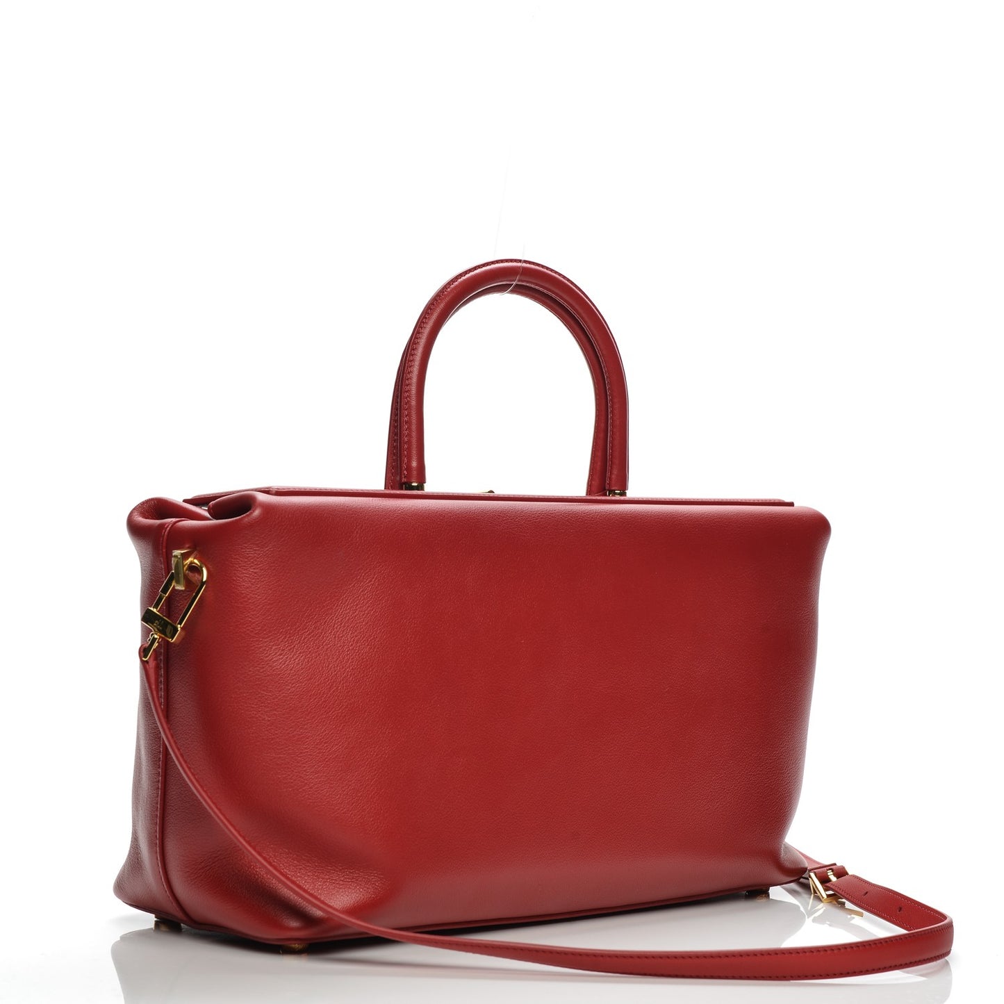 Calfskin Medium India Satchel Red
