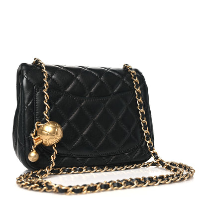 Chanel Lambskin Quilted Mini Pearl Crush Flap Black 3 of 11