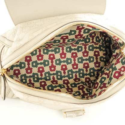 Gucci Guccissima Pop Bamboo Handle Tote Off White 5 of 7