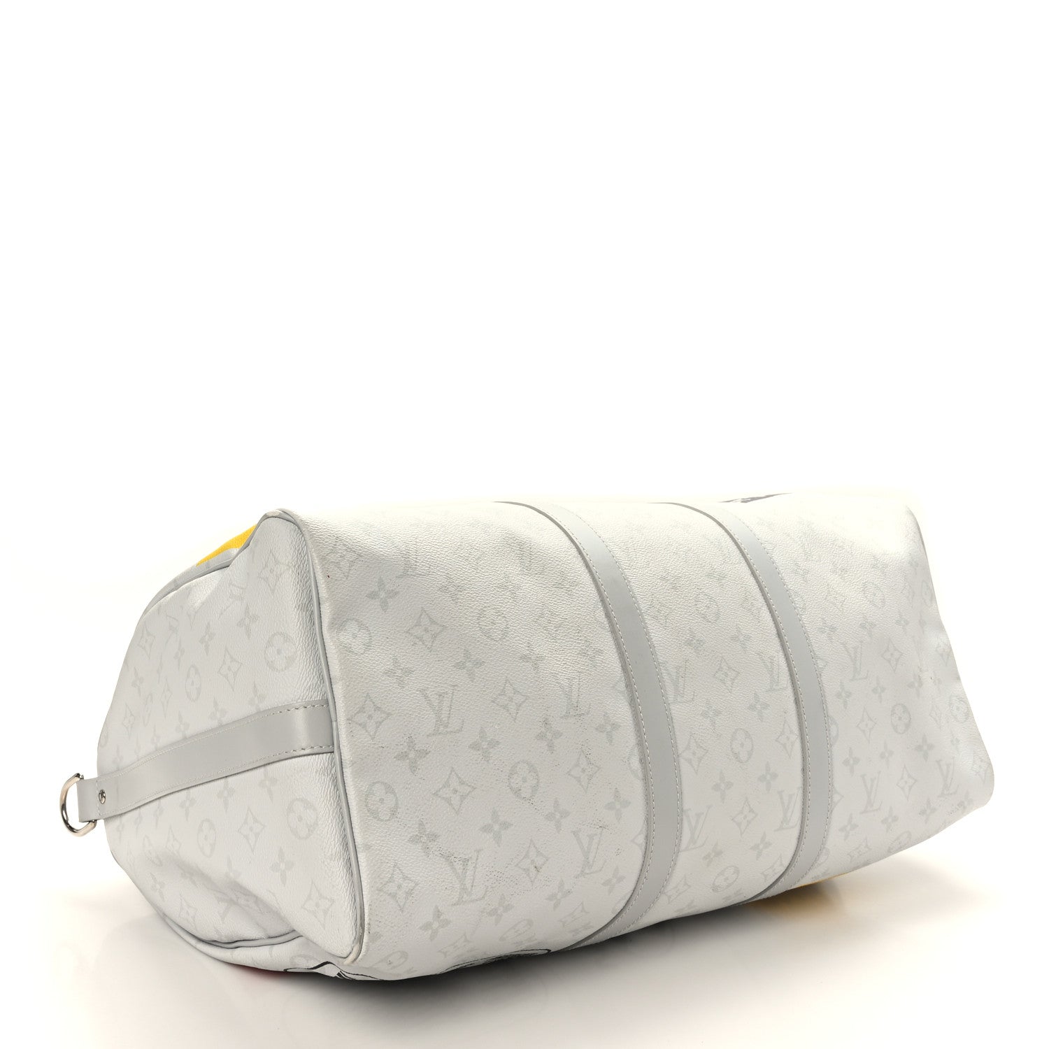 Louis Vuitton Monogram Logo Keepall Bandouliere 50 White 3 of 10