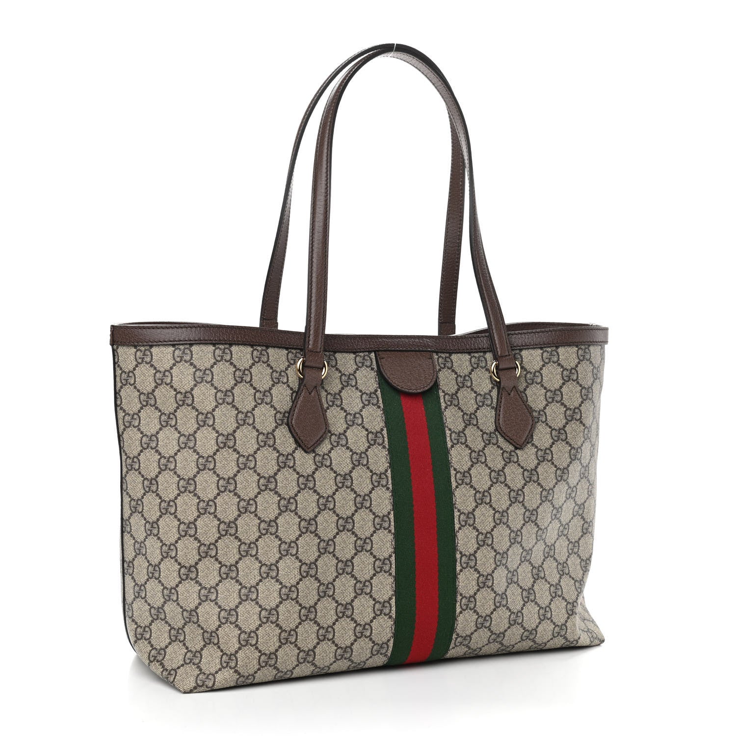 Gucci GG Supreme Monogram Medium Ophidia Shopping Tote Brown 3 of 10