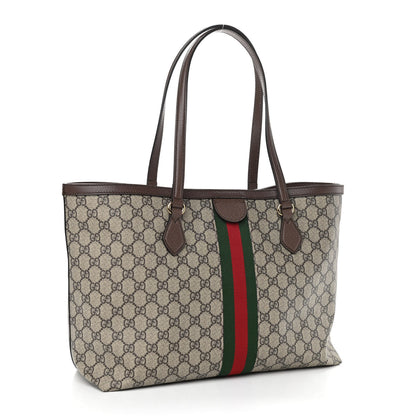 Gucci GG Supreme Monogram Medium Ophidia Shopping Tote Brown 3 of 10