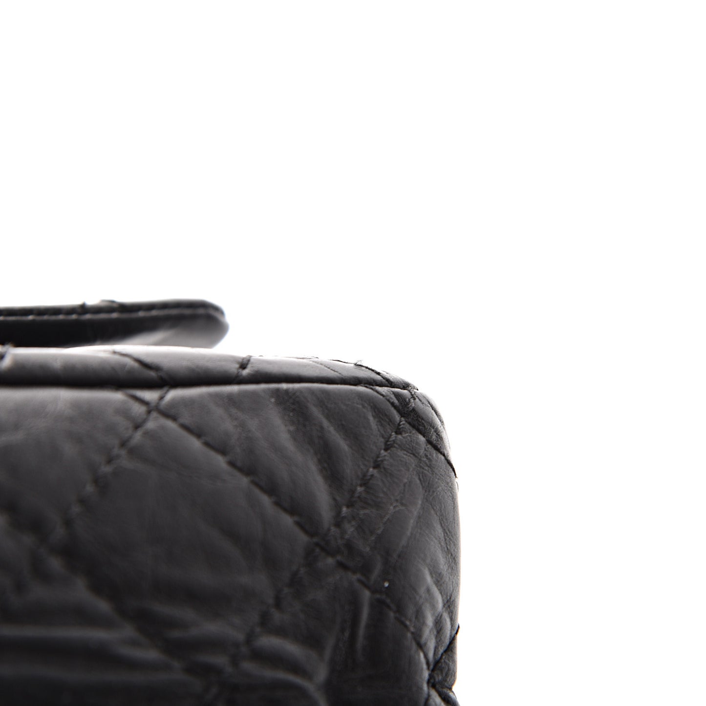 Aged Calfskin Quilted 2.55 Reissue 226 Flap Black