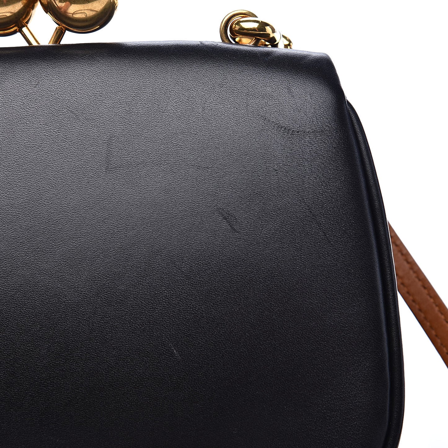 Smooth Calfskin Small Frame Bag Black