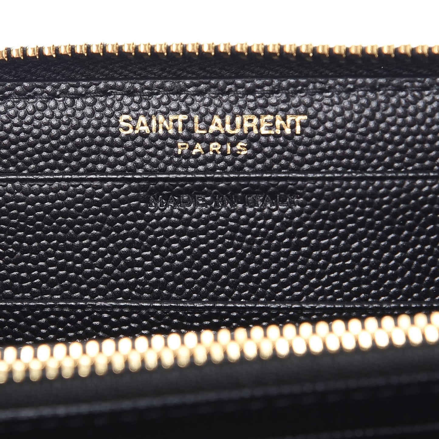 Grain De Poudre Matelasse Chevron Monogram Zip Around Wallet Black