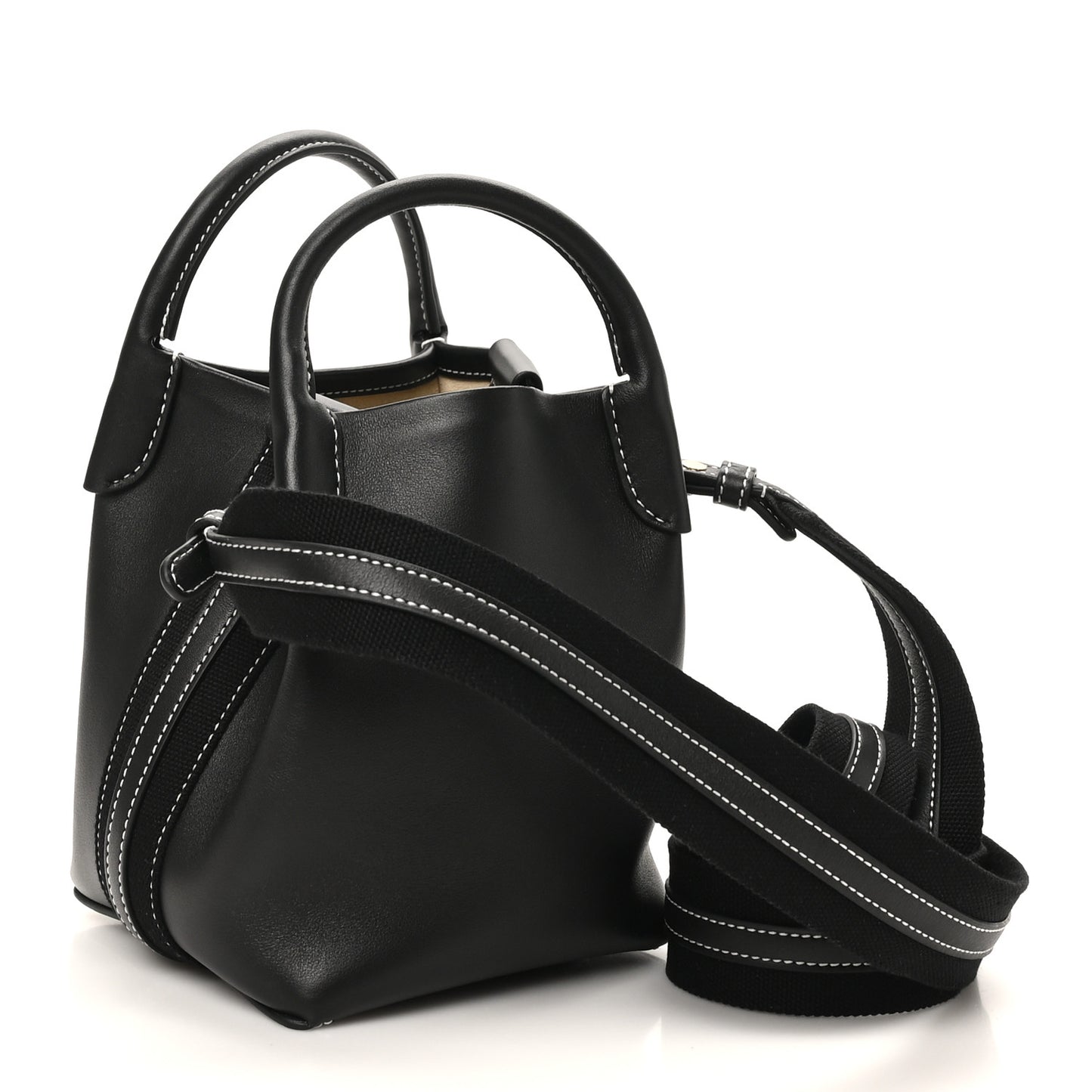 Smooth Calfskin Micro Bale Bag Black