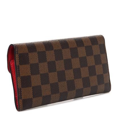 Louis Vuitton Damier Ebene Josephine Wallet Red 4 of 9