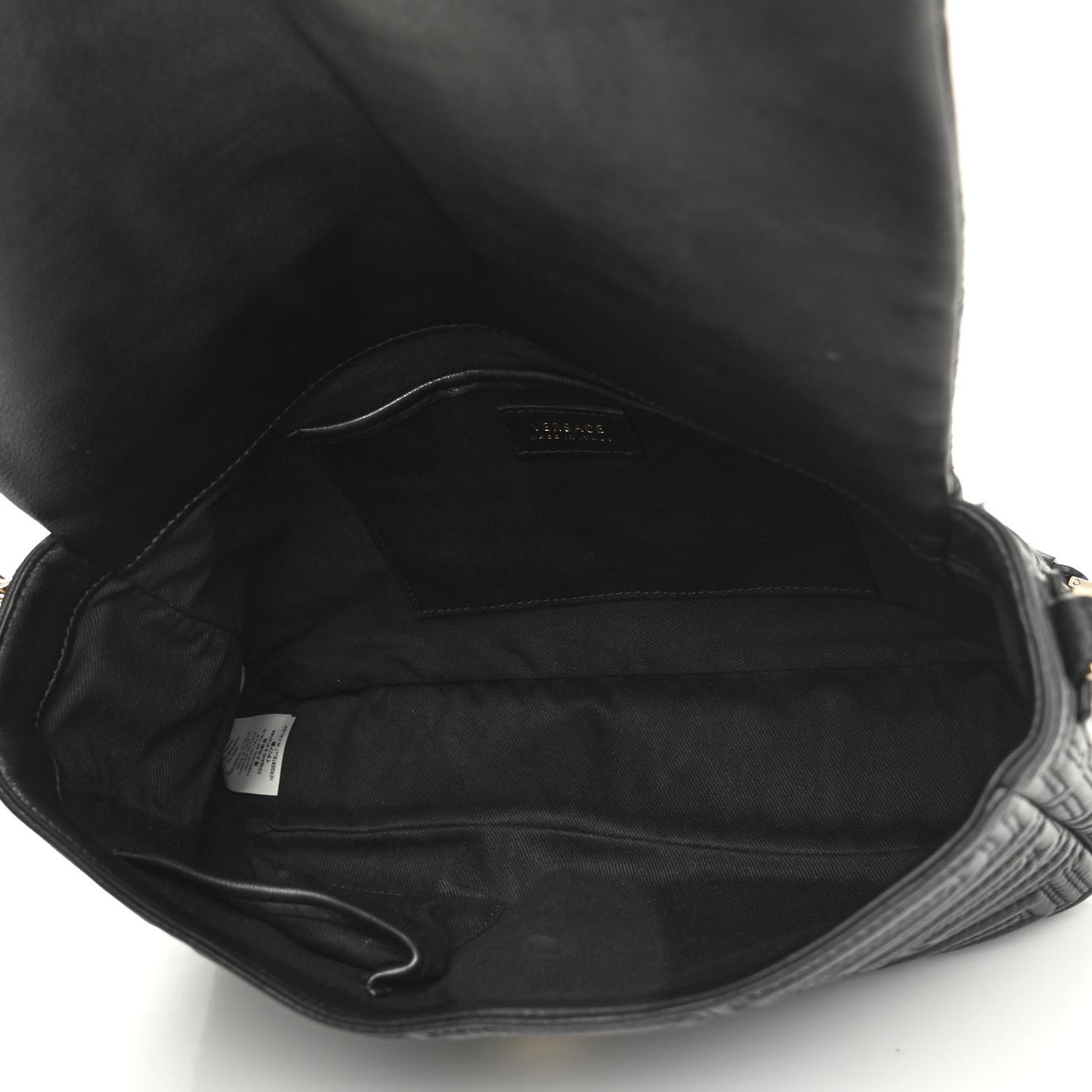 Calfskin Icon Quilted Flap Black