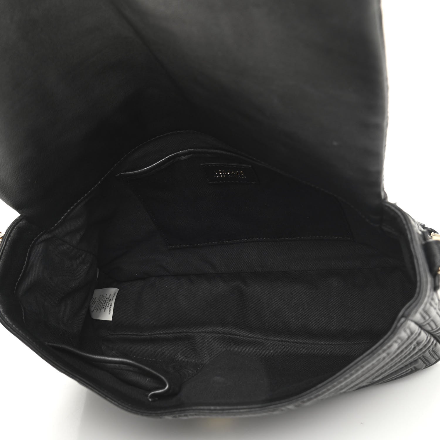 Versace Calfskin Icon Quilted Flap Black 5 of 12