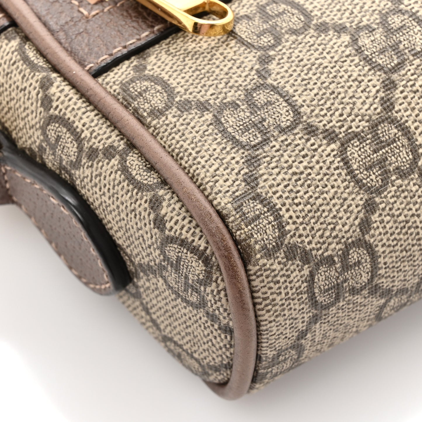 GG Supreme Monogram Web Mini Ophidia Shoulder Bag Brown