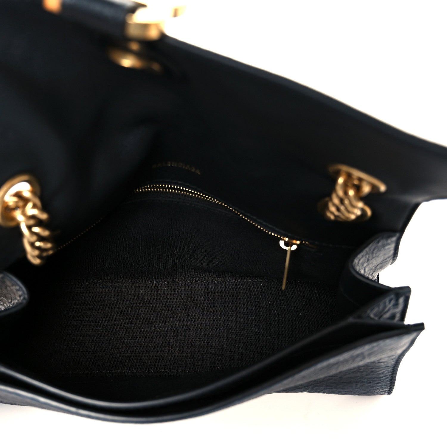 Balenciaga Crushed Calfskin Quilted Small Souvenirs Crush Chain Bag Black 5 of 12
