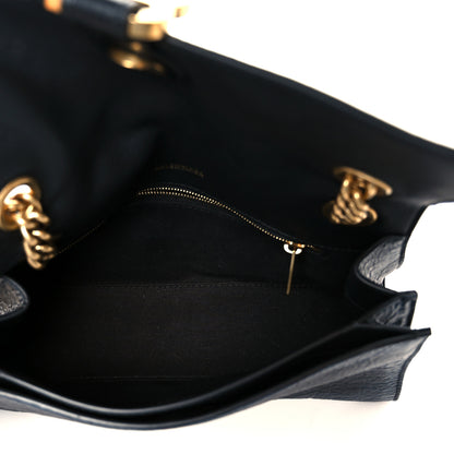 Balenciaga Crushed Calfskin Quilted Small Souvenirs Crush Chain Bag Black 5 of 12