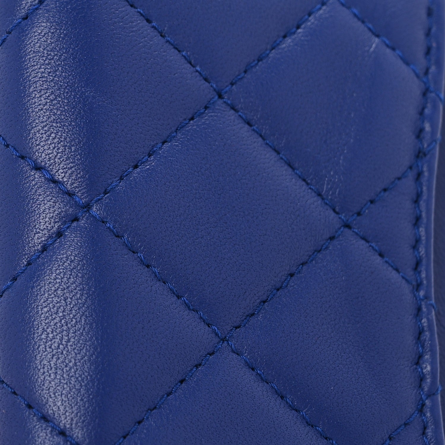 Chanel Lambskin Quilted Zip Around Coin Purse Wallet Blue 9 of 11
