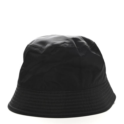 Prada Re-Nylon Metal Triangle Logo Womens Bucket Hat S Black 4 of 8