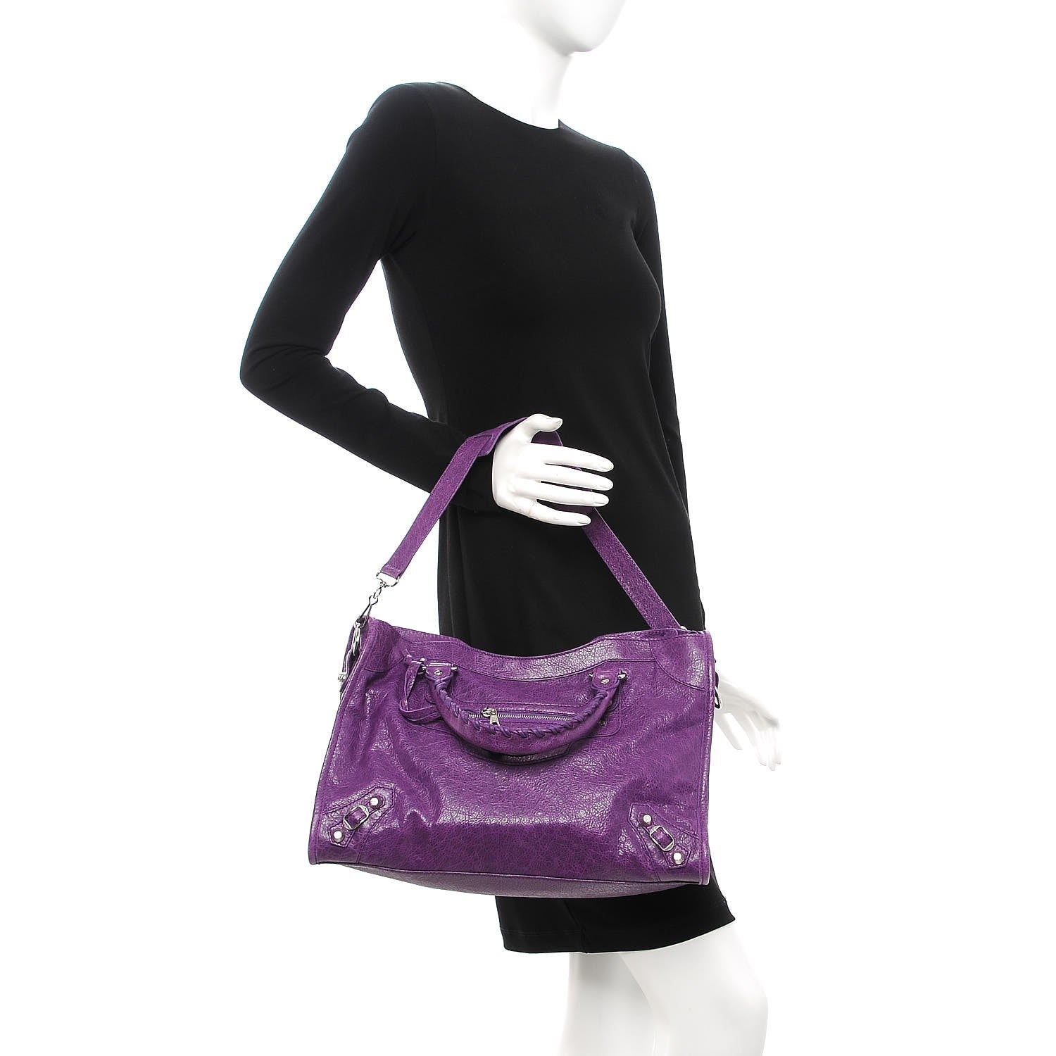 Balenciaga Agneau Giant 12 Silver Hardware City Ultraviolet 2 of 13