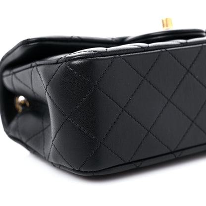 Chanel Lambskin Quilted Mini Rectangular Pearl Crush Flap Black 8 of 10