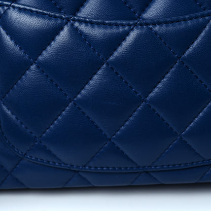 Chanel Lambskin Quilted Mini Rectangular Flap Blue 11 of 12