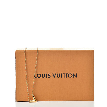 Louis Vuitton Essential V Necklace Gold 7 of 7