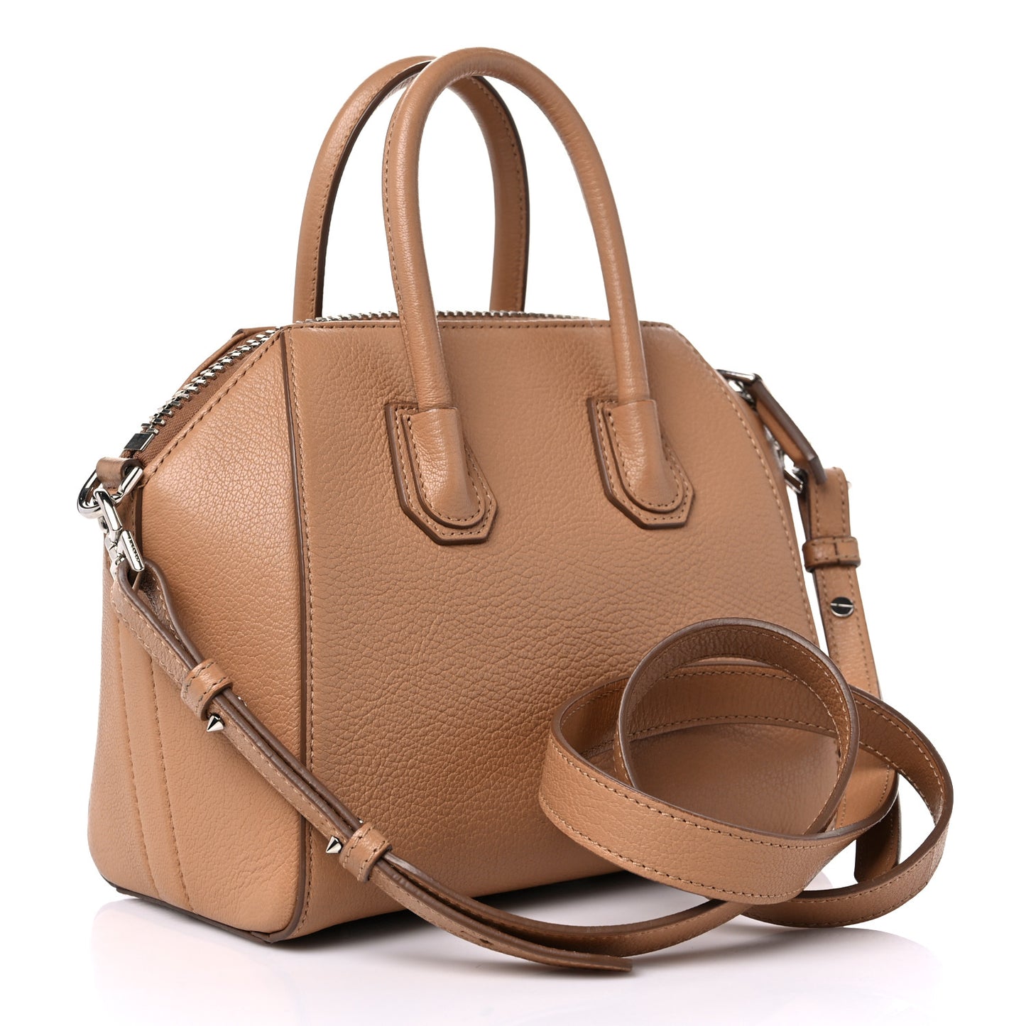 Sugar Goatskin Mini Antigona Light Beige