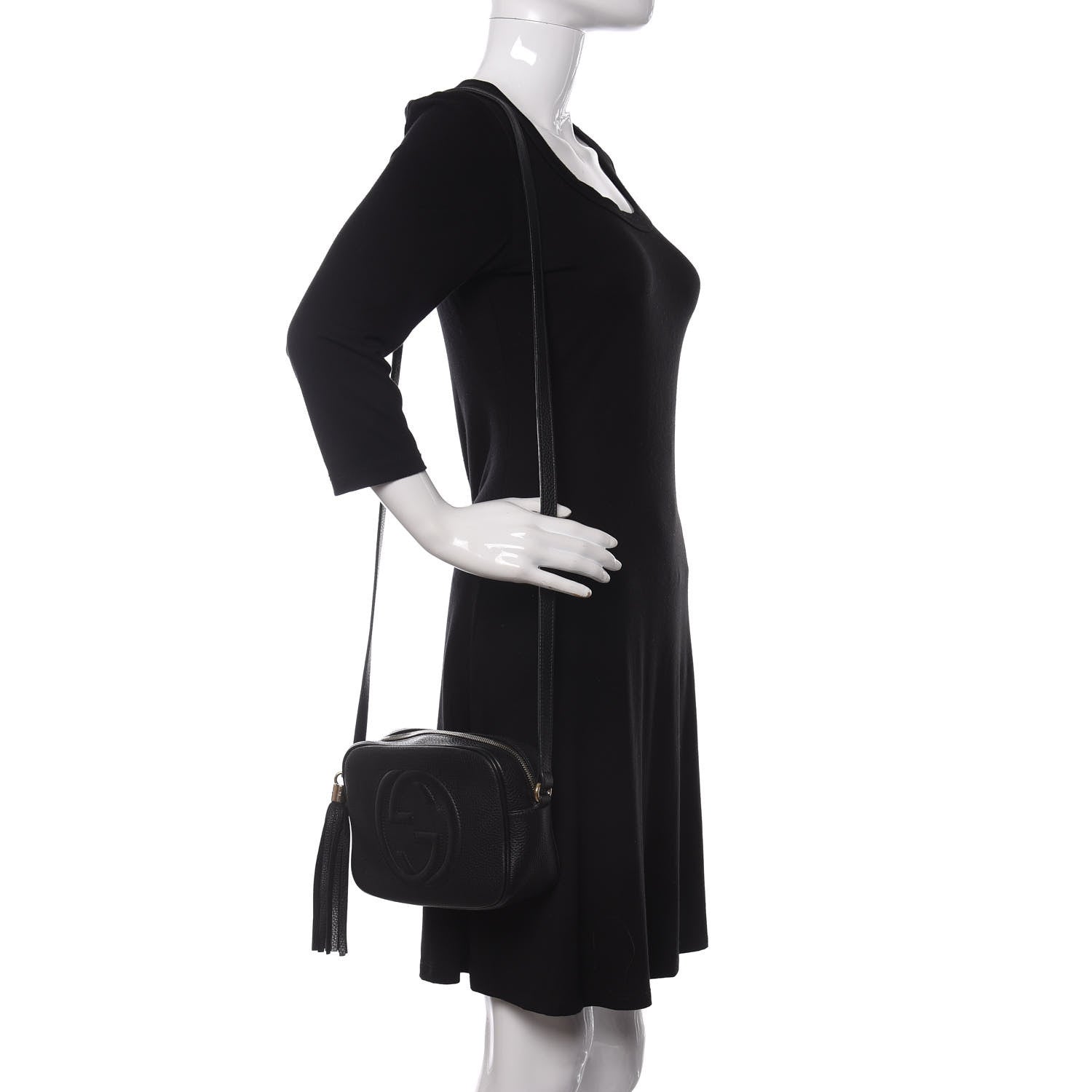 Gucci Pebbled Calfskin Small Soho Disco Bag Black 2 of 10
