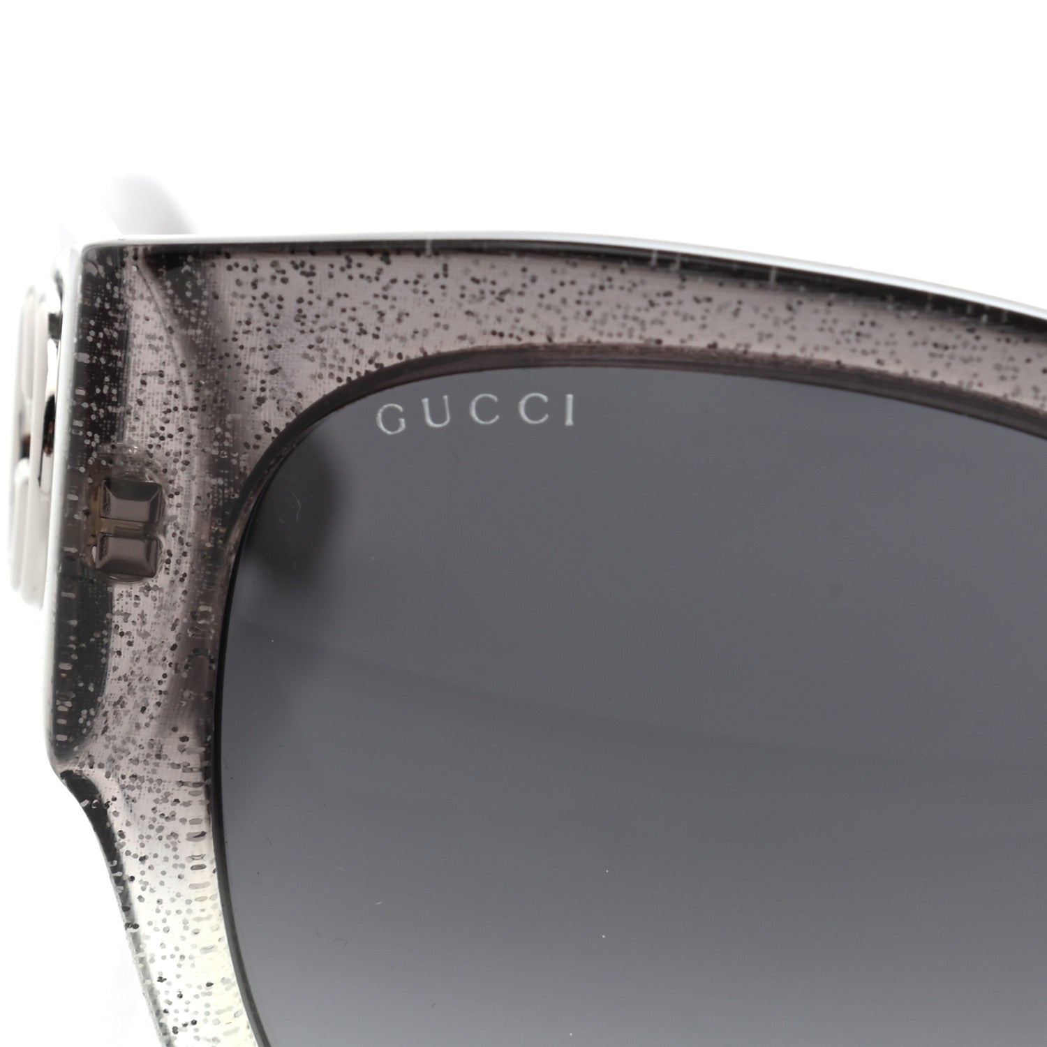 Gucci Glitter Square Optyl Sunglasses 3836/F/S Gray Silver 5 of 7