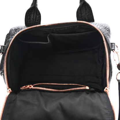 Alexander Wang Pebbled Lambskin Mini Rockie Black Rose Gold Hardware 5 of 12