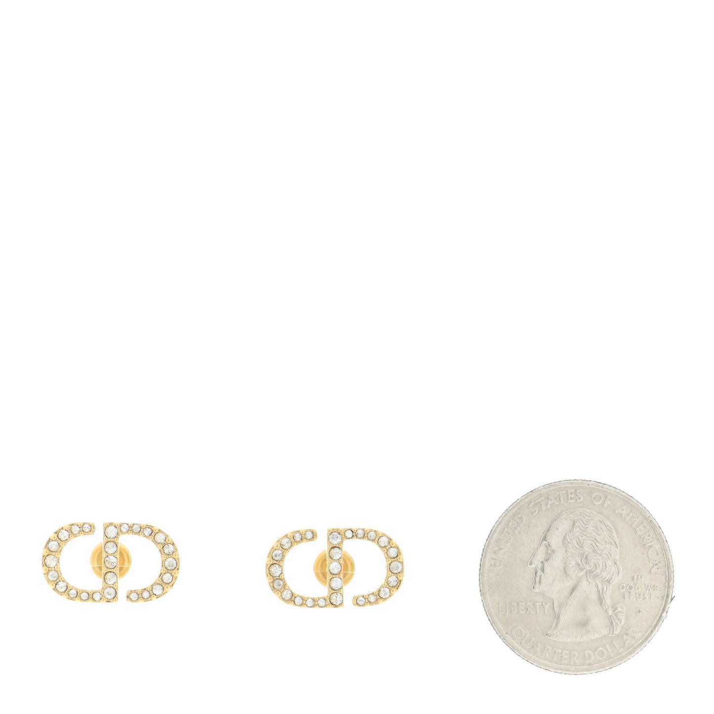 Crystal Clair D Lune Earrings Gold