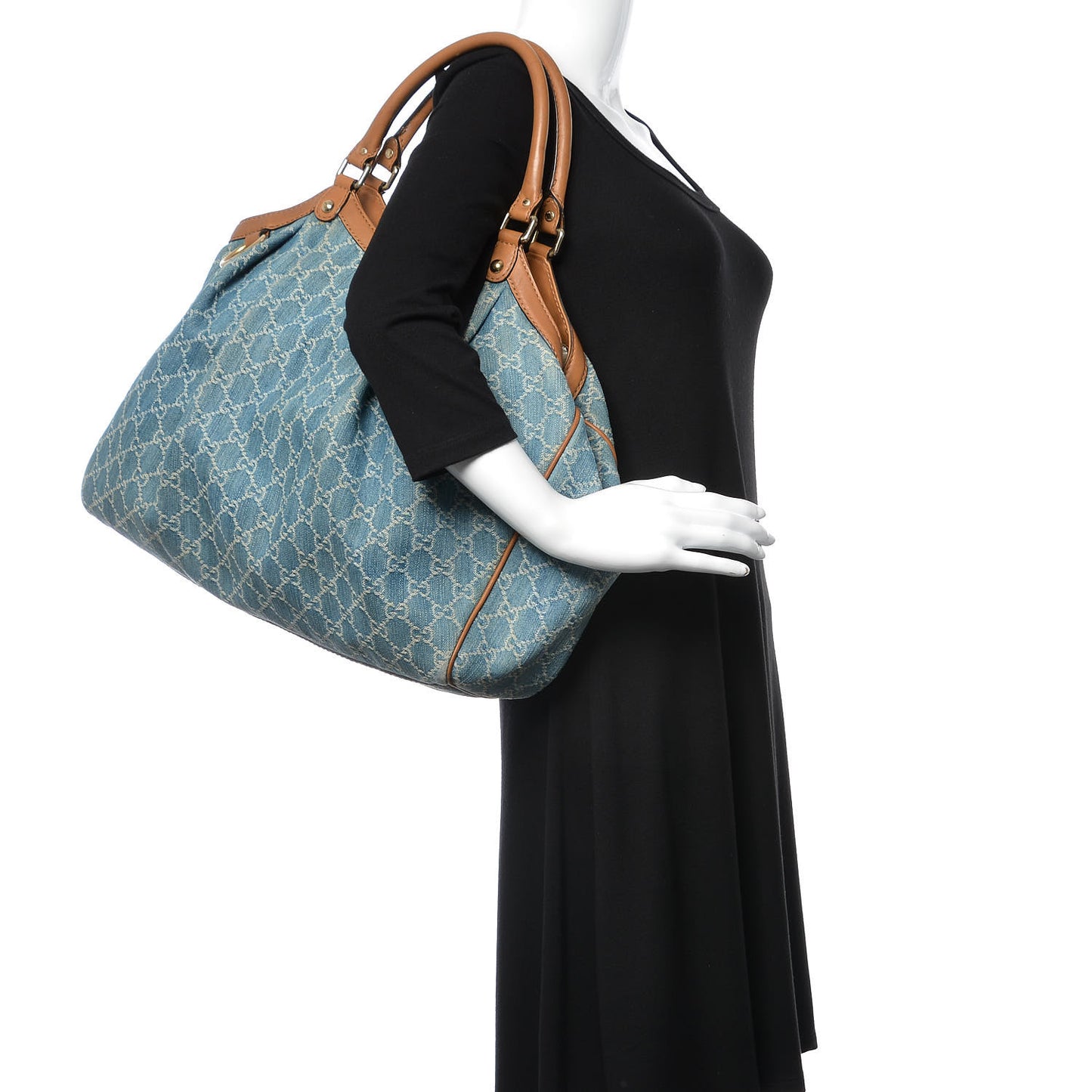 Denim Monogram Large Sukey Tote