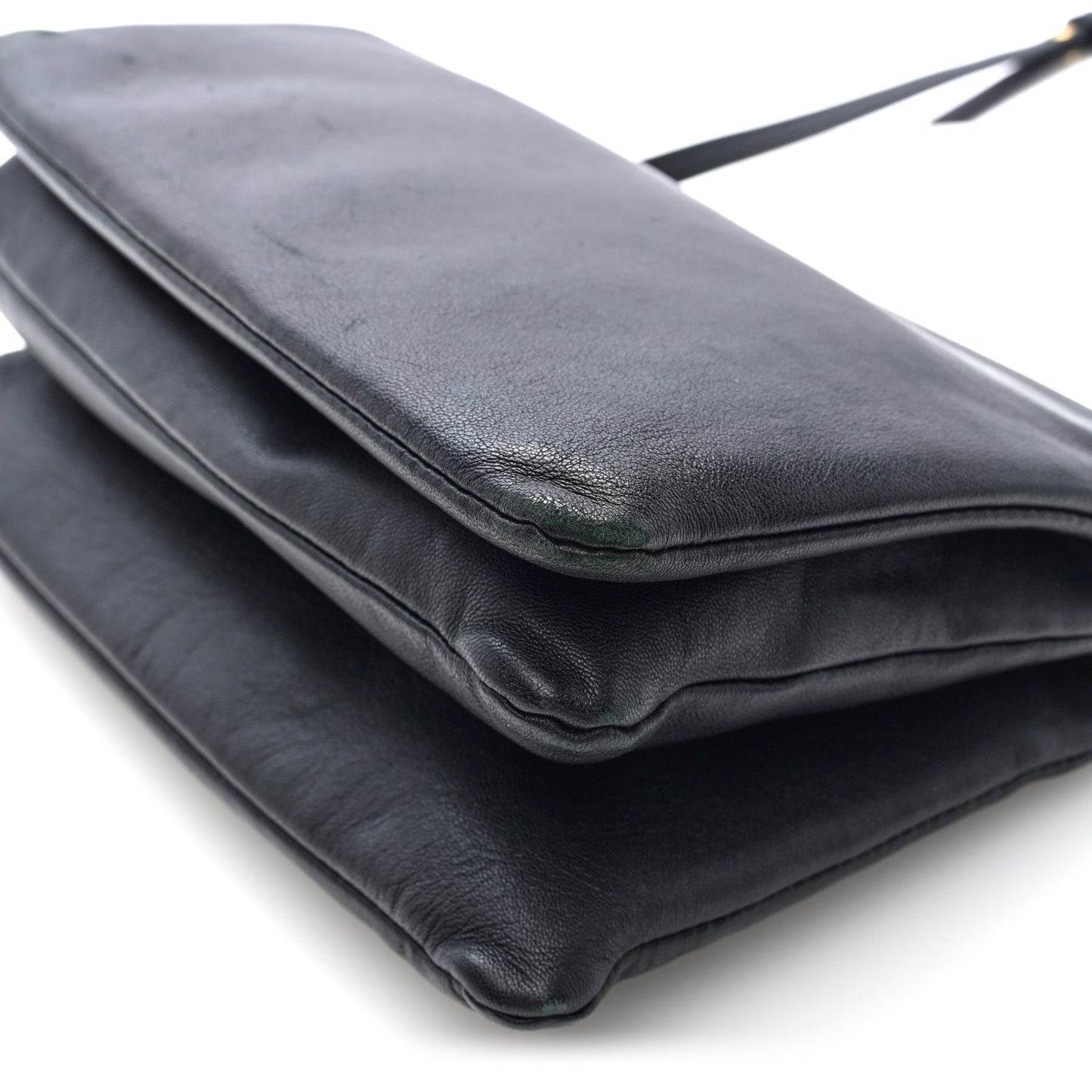 Lambskin Large Trio Crossbody Bag Black