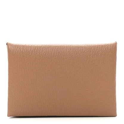 Hermes Chevre Mysore Verso Calvi Card Case Quebracho Mauve Sylvestre 1 of 8