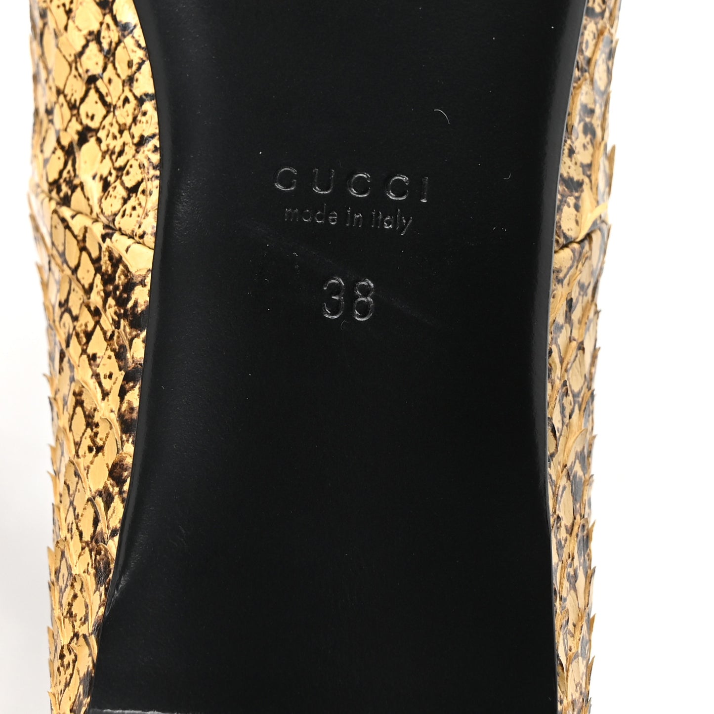 Snakeskin GG Bow Ballet Flats 38 Roccia