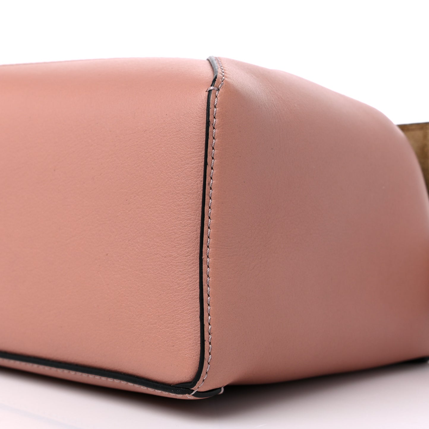 Calfskin Small Puzzle Edge Bag Dusty Pink