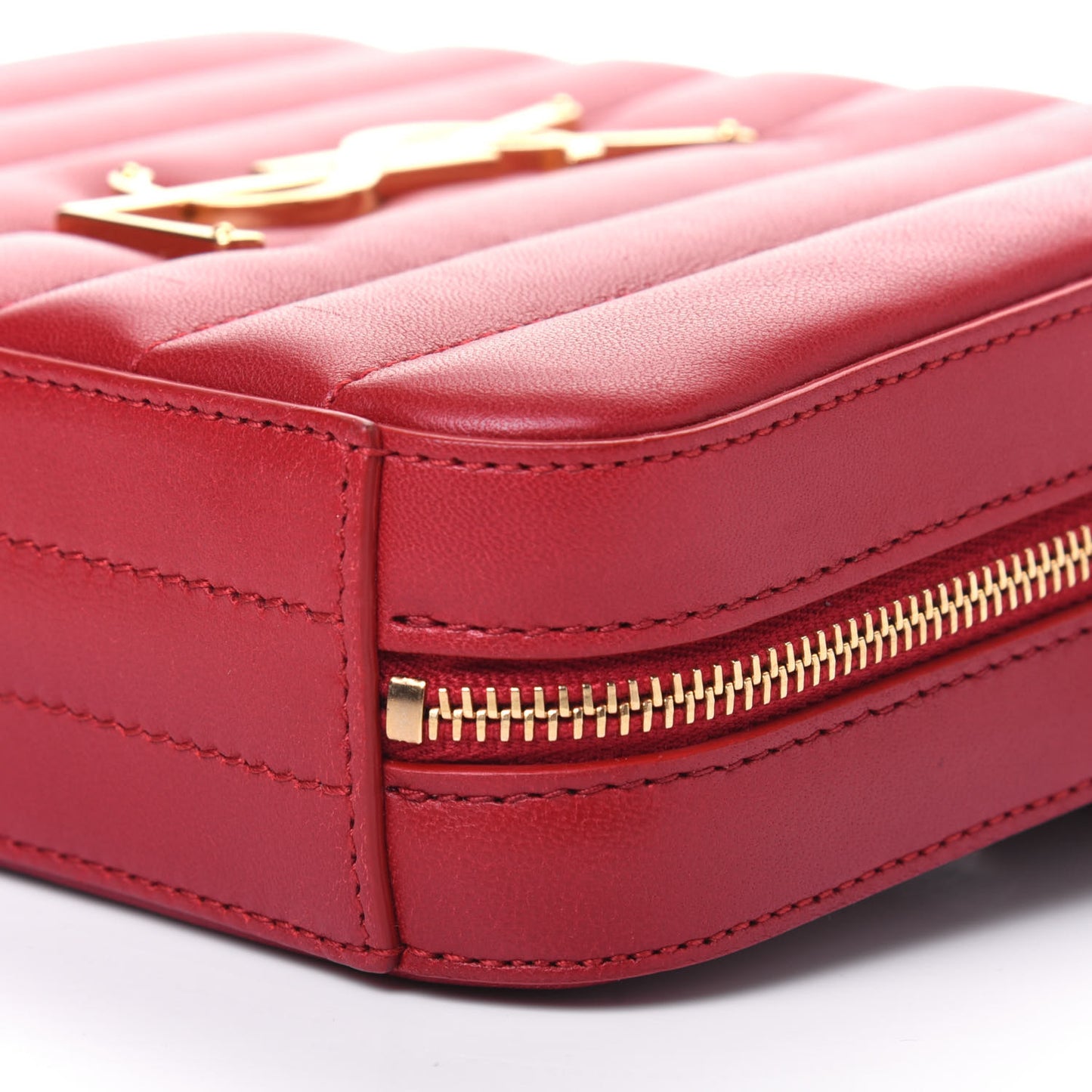 Lambskin Matelasse Vicky Monogram Belt Bag Eros Red