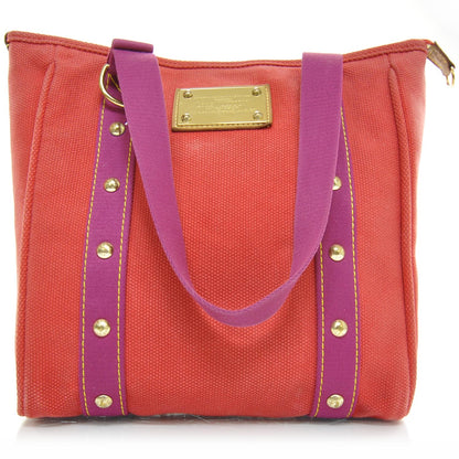 Louis Vuitton Toile Antigua Cabas MM Red Pink 1 of 8
