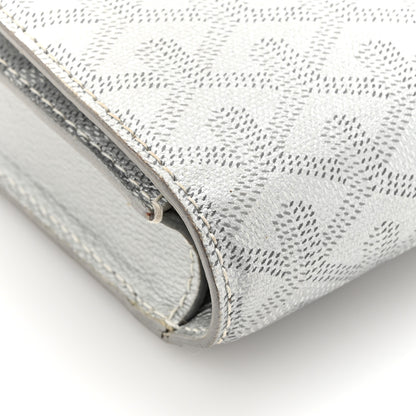 Goyard Goyardine Monte Carlo Bois Clutch With Strap Silver 14 of 17