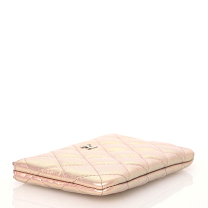 Chanel Iridescent Calfskin Quilted Small Cosmetic Case Pink 4 of 9