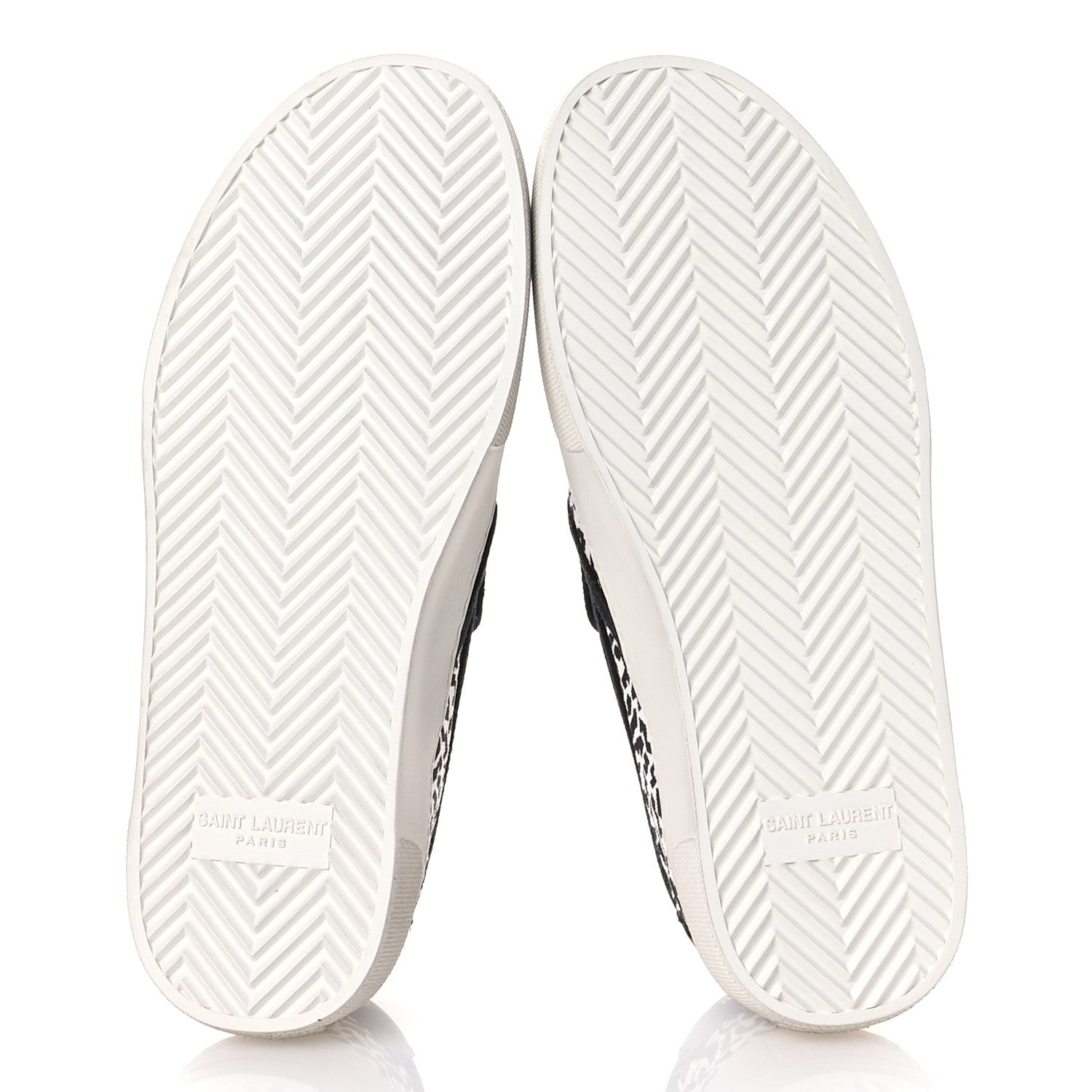Saint Laurent Canvas Zebra Print Venice Low T Slip On Sneakers 36 White Black 6 of 8