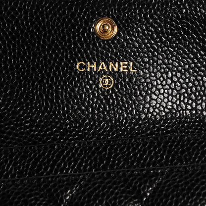Chanel Caviar Quilted Flap Card Holder Black 5 of 9