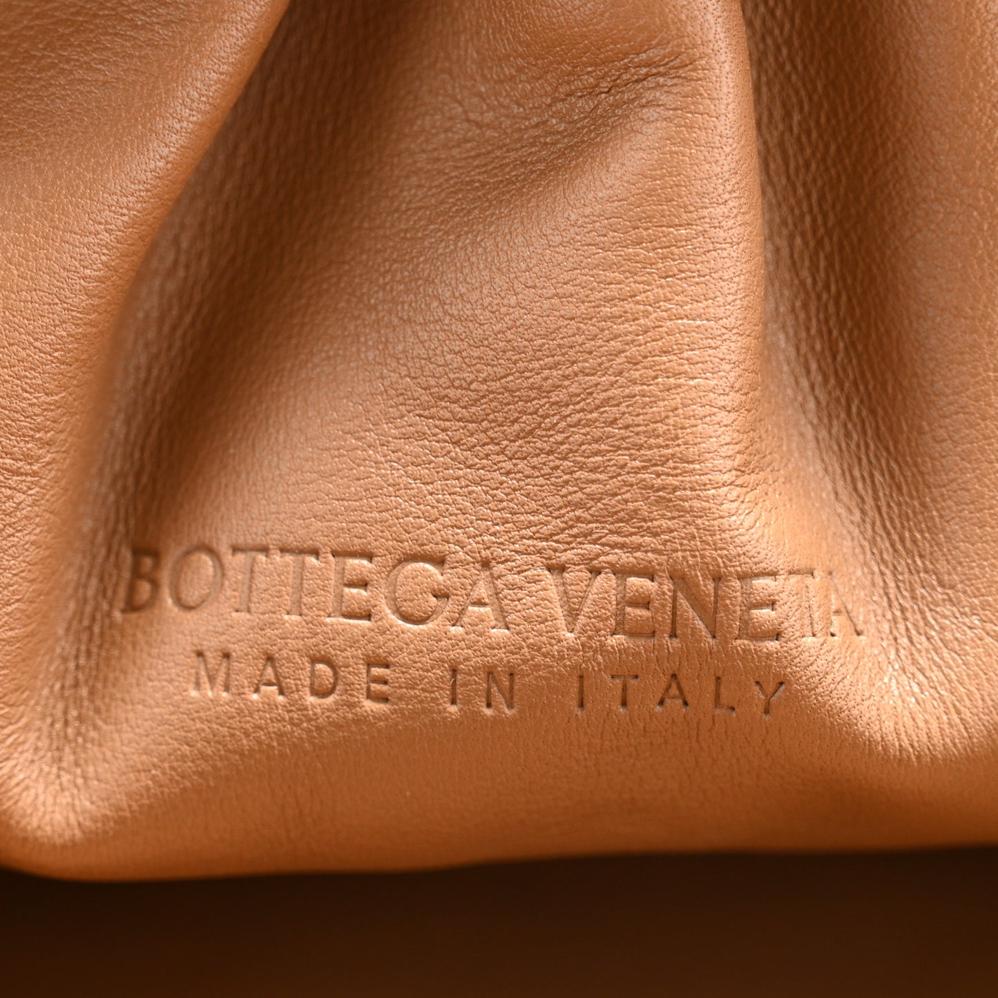 Smooth Butter Calf The Pouch Oversized Clutch Cammello