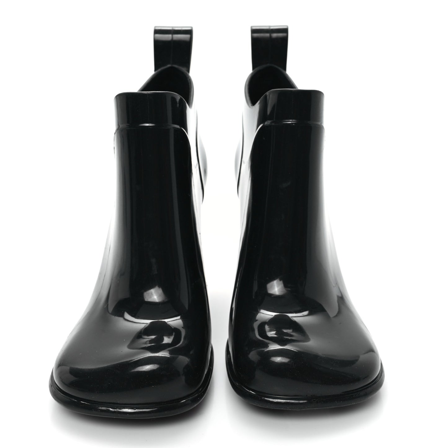 Rubber Shine Ankle Boots 37 Black