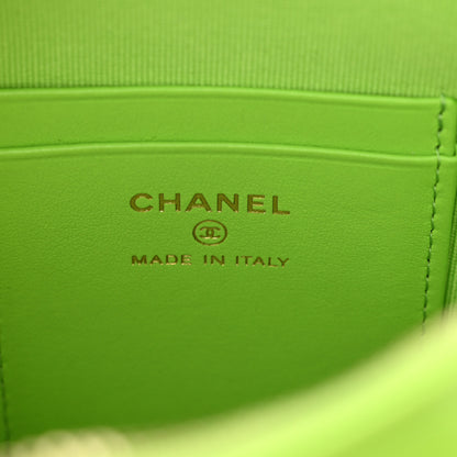 Chanel Caviar Quilted CC Mini Classic Backpack Neon Green 6 of 11