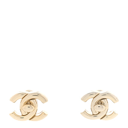 Chanel Metal CC Turnlock Earrings Gold 1 of 5