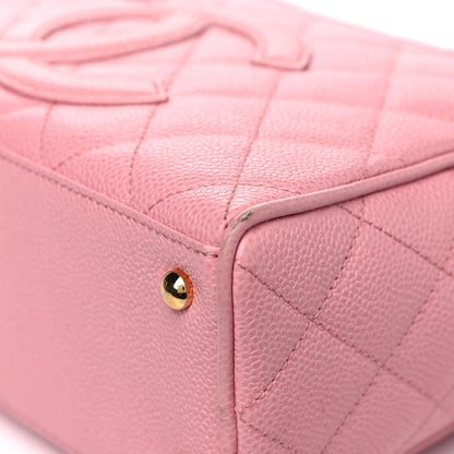 Chanel Caviar Quilted Small Bowler Pink 10 of 14